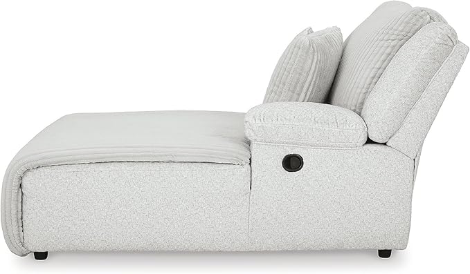 Signature Design by Ashley Top Tier Casual L-Shaped 3-Piece Reclining Sectional Sofa with Pillow-Top Armrest and 4 Accent Pillows, Light Gray