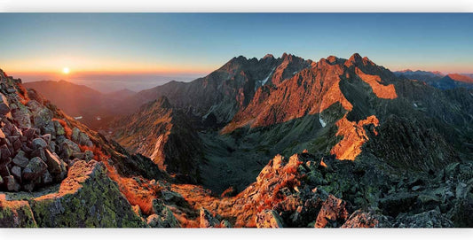 artgeist Wall Mural Landscape 216x98 in - XXL Non-Woven Corner Wallpaper Fleece Angle Wall Decor Photo Print Picture Image Design Modern Sun Nature Mountains c-B-0471-a-a