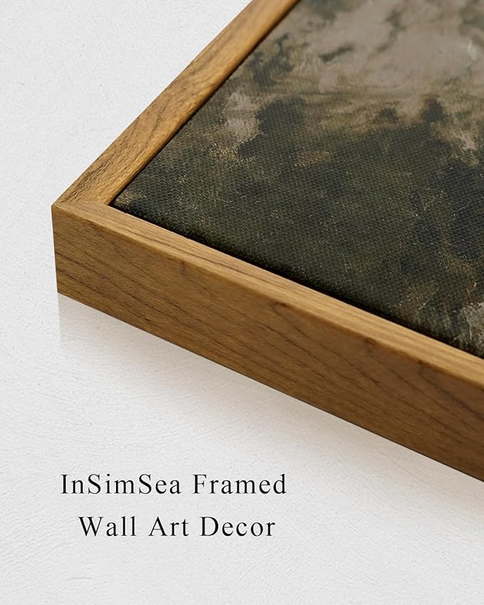 InSimSea Framed Canvas Wall Art Vintage Decor, Classical Landscape Paintings Artwork, Large Prints, Vintage Nature Decor, Retro Wall Decoration for Bedroom Living Room Bathroom, 16"x24"