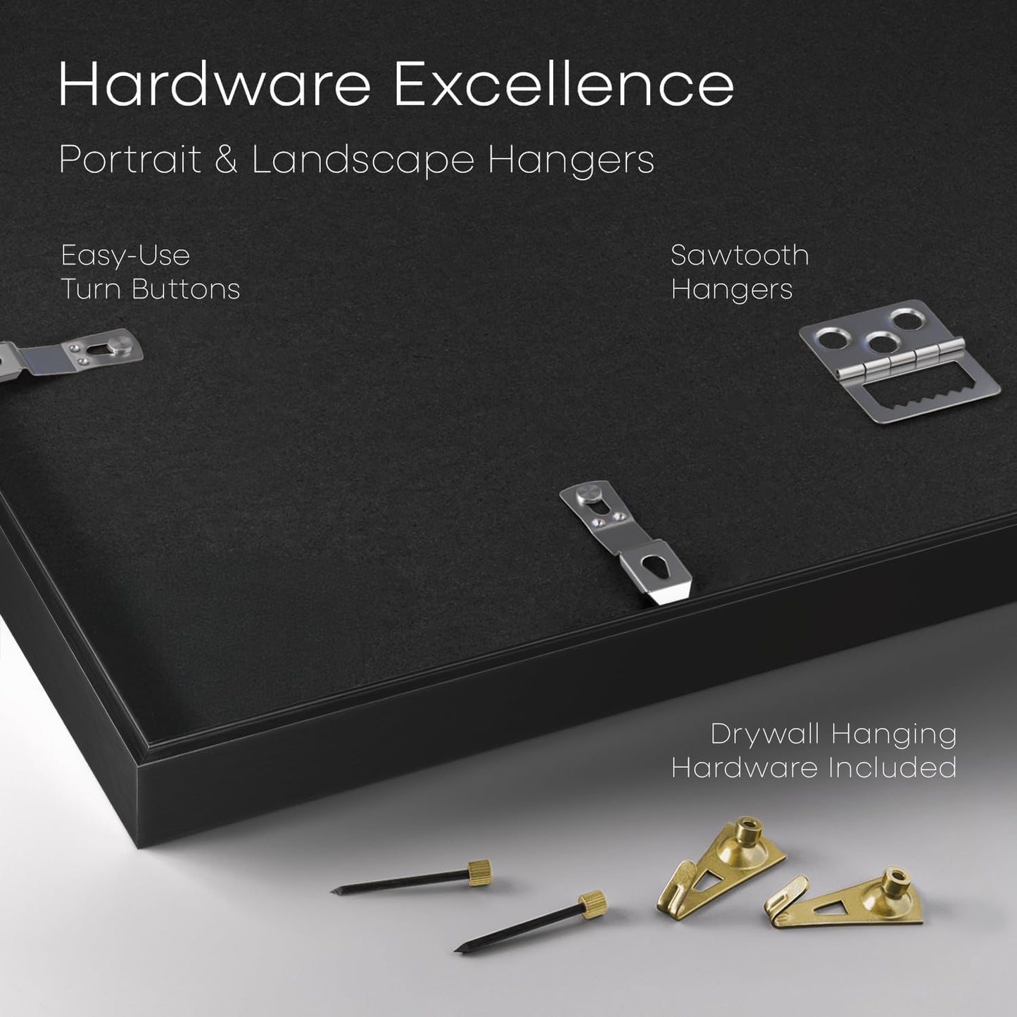 Homeforia Black Diploma Frame 8.5 x 11, High End Metal 8.5x11 Certificate Frames, 11x8.5 inch Document Frame for Wall or Tabletop, 8.5 by 11 Award Letter Size Frame, Tempered Glass, Wall Kit, Set of 1