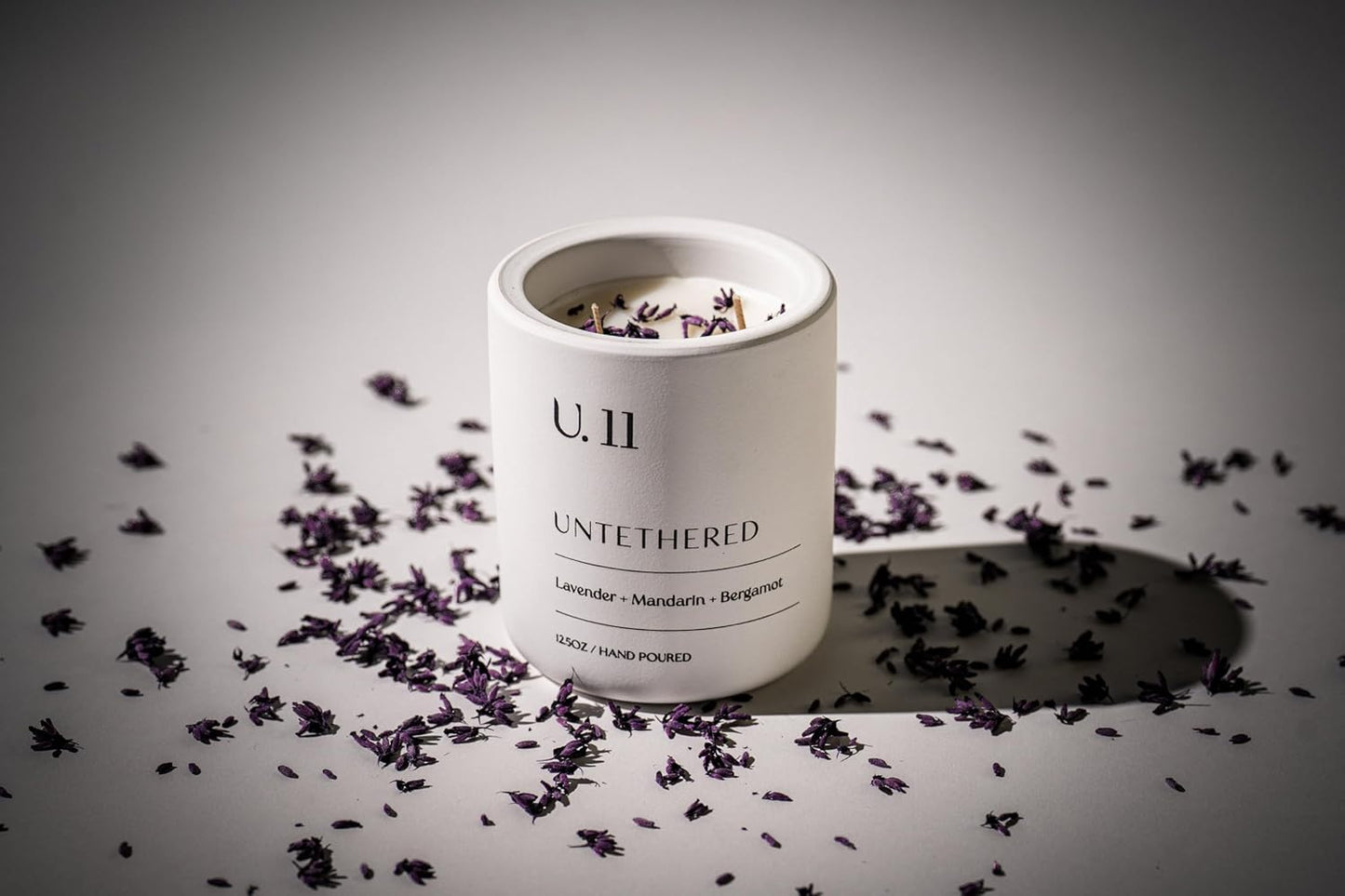 U.11 Luxury Scented Candle – Lavender, Mandarin & Cedarwood | Hand-Poured in USA w/ 100% Natural Coconut & Apricot Wax | Double Wick, Long-Lasting Aromatherapy Candle for Home, Gift & Rest (12.5 oz)