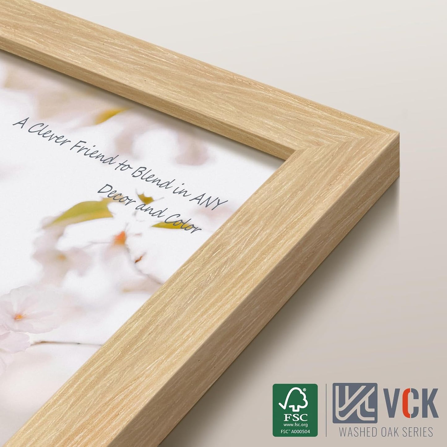 VCK 16x20 Poster Frame 3 Pack - Oak, Natural Solid Wood Picture Frames for Wall, Wall Gallery Frame