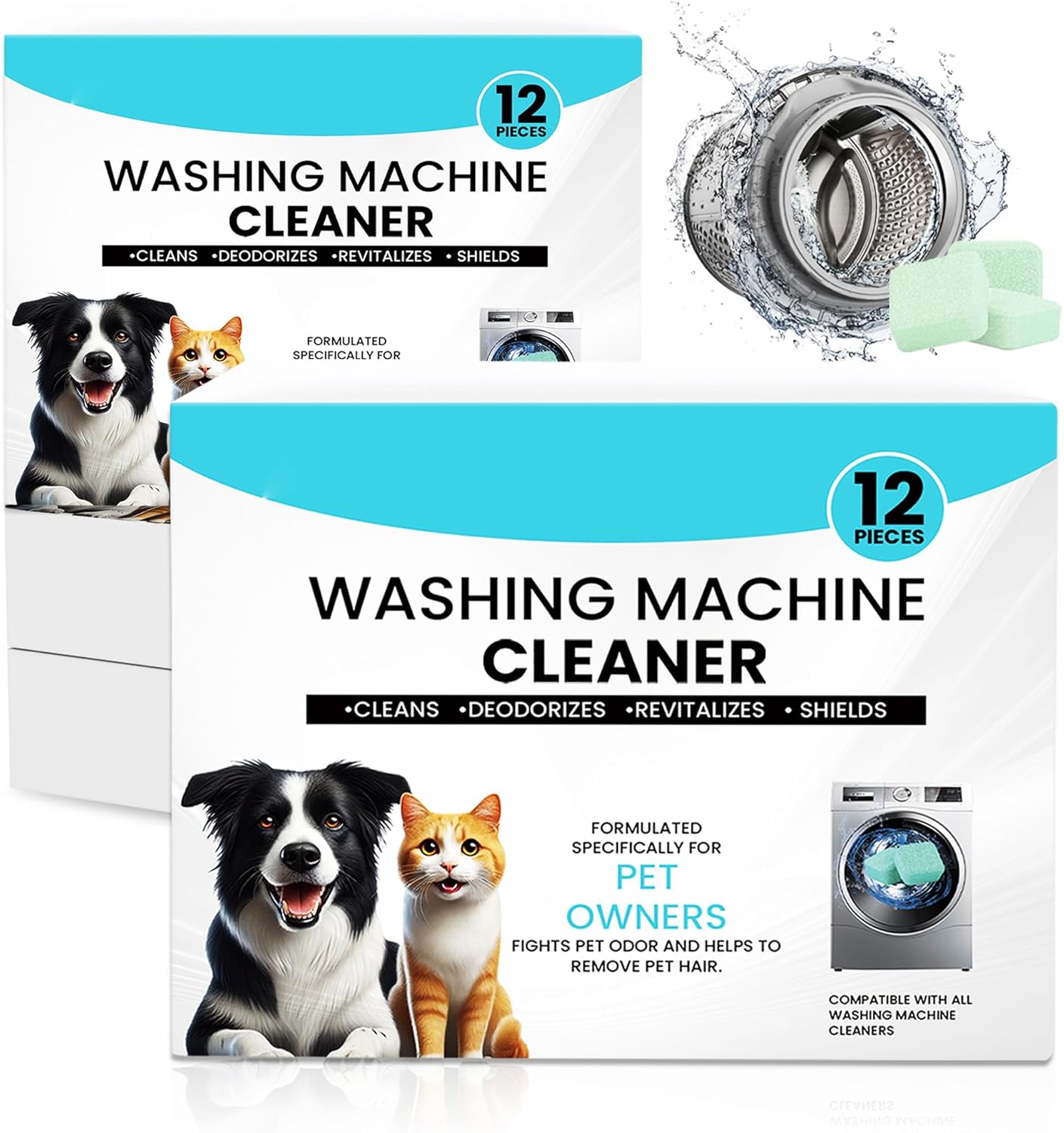 Washing Machine Cleaner 48 Pack-24 Month Supply,Cleaning Tablets Formulated for Pet Owners for He,Easy Pet Hair Remover for Laundry.Top & Front Load Washer.Septic Safe. - Décor Diaries