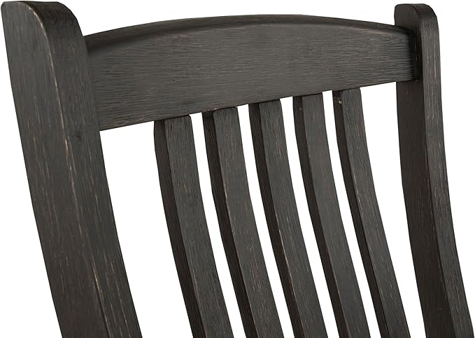 Signature Design by Ashley Tyler Creek Dining Room Upholstered Side Chair, 2 Count, Solid Wood, 19.25" H, Black and Grayish Black