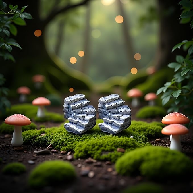 2 Pcs Curved Stone Steps Miniature Fairy Garden Accessories,Miniature Pond Lawn Ornament Figurines, Mini Lighthouse Water Well Bridge Figurines, Micro Landscape Ornaments for DIY Kit Statues