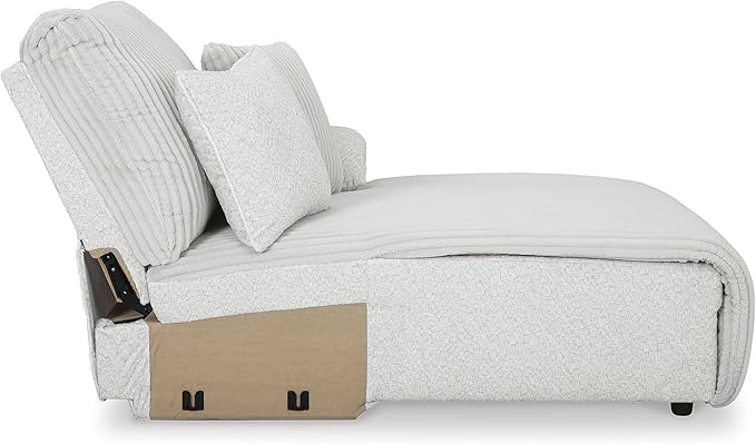 Signature Design by Ashley Top Tier Casual L-Shaped 3-Piece Reclining Sectional Sofa with Pillow-Top Armrest and 4 Accent Pillows, Light Gray