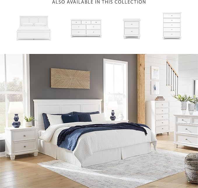 Signature Design by Ashley Fortman Traditional 2 Drawer Night Stand, White