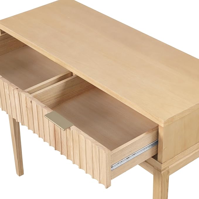 Nathan James Virgo Wood Accent Storage Console Sofa Table, for Entryway, Hallway or Living Room, 1, Warm Pine