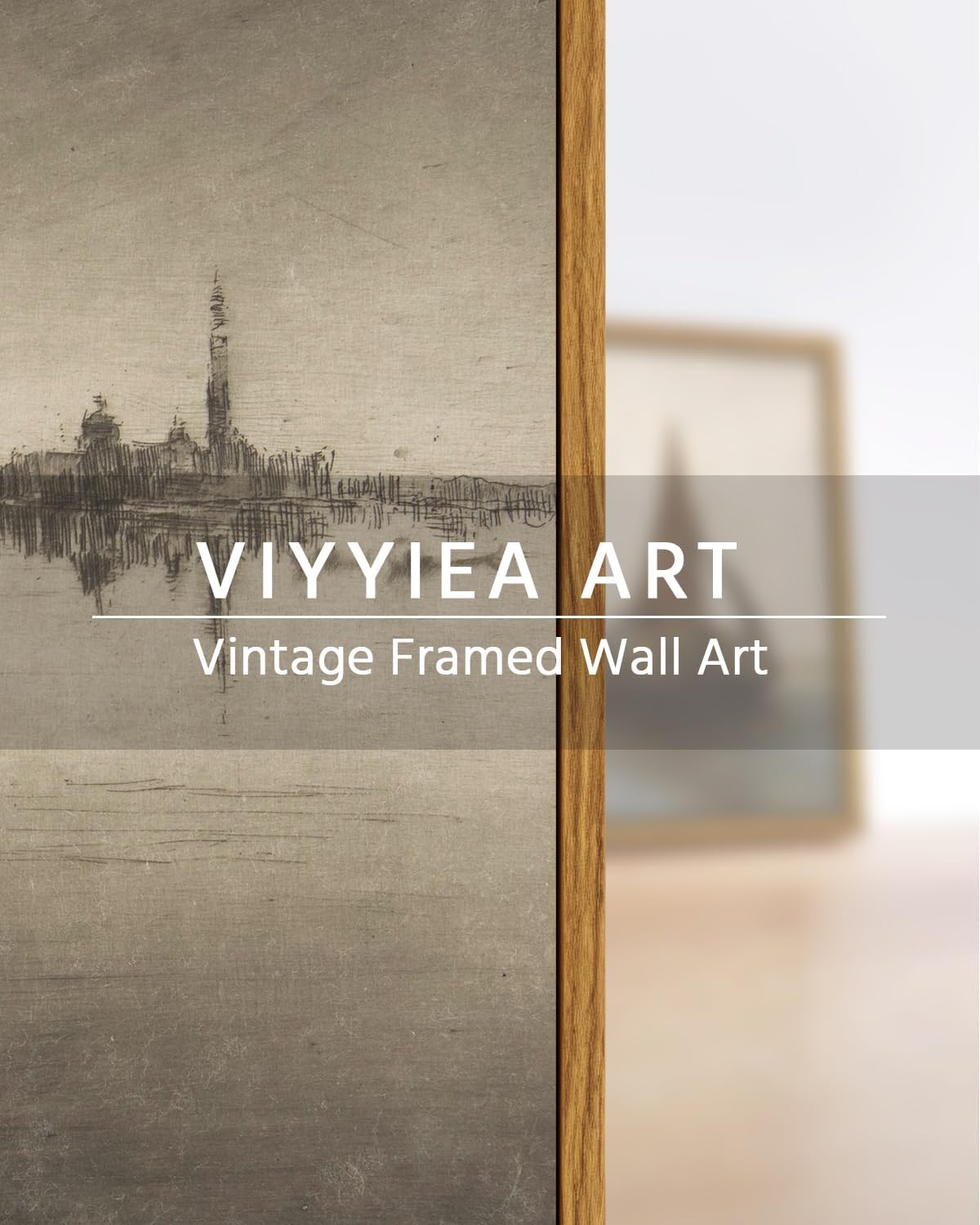 VIYYIEA Framed Canvas Wall Art Home Decor Vintage Quote Wall Decor Aesthetic Sailboat Reflections Coastal Room Decor Christian Art Prints Rustic Home Decor for Living Room Bathroom Bedroom 9x11in