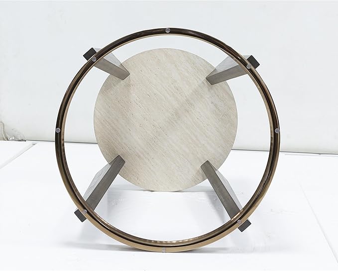 Signature Design by Ashley Frazwa Modern Glass-Tabletop End Table with Open Lower Shelf, Dark Brown & Beige