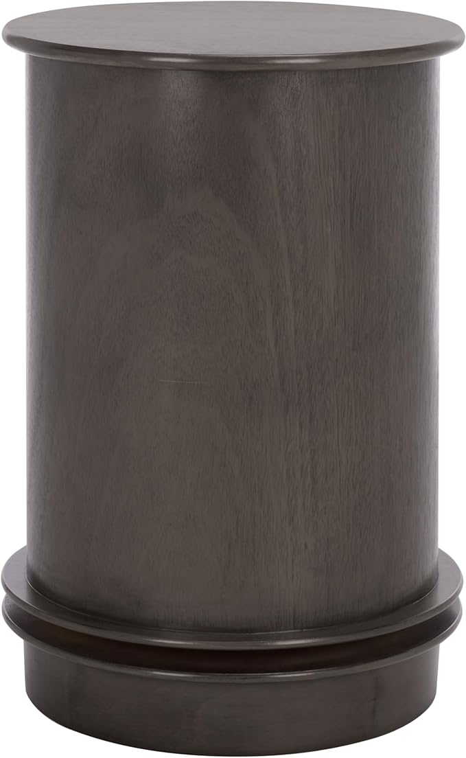 SAFAVIEH Home Collection – Tabitha Black Accent Table, Round Swivel Side Table with 1 Drawer & Interior Cabinet Storage, Classic Pedestal Design, Fully Assembled (AMH5712H)