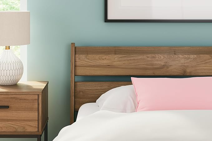 Signature Design by Ashley Deanlow Rustic Panel Headboard, Twin, Light Brown