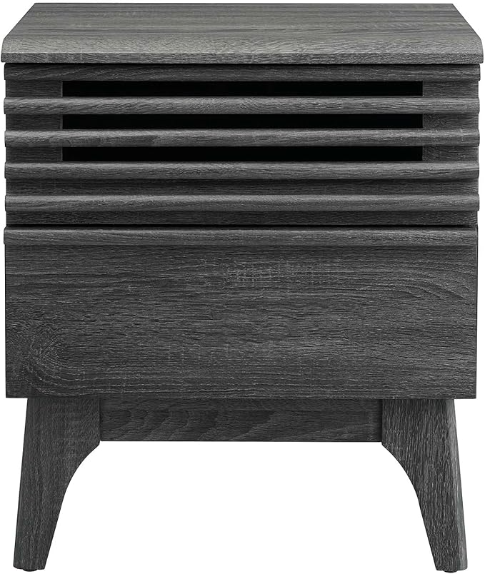 Modway Render Mid-Century Modern, Nightstand, Charcoal