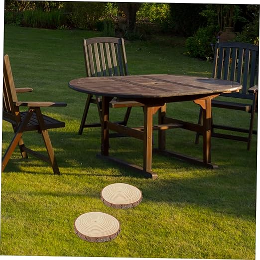 HANABASS 2pcs Wooden Garden Stepping Stones Outdoor for Decorative Walkway DIY Stepping Stone Kit