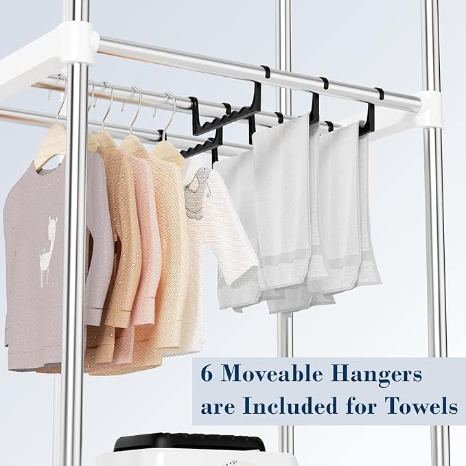 Clothes Dryer, Portable Drying Machine with Timer, 60inch Laundry Drying Wardrobe with Large Capacity, Electric Dryer/Rack for Home | Appartments (Grey ZU1)