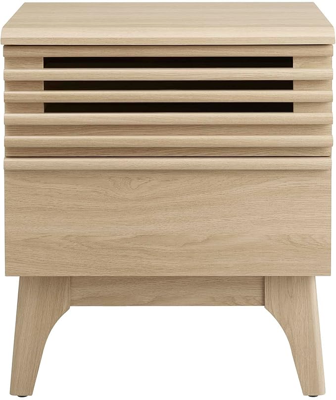 Modway Render Mid-Century Modern, Nightstand, Oak
