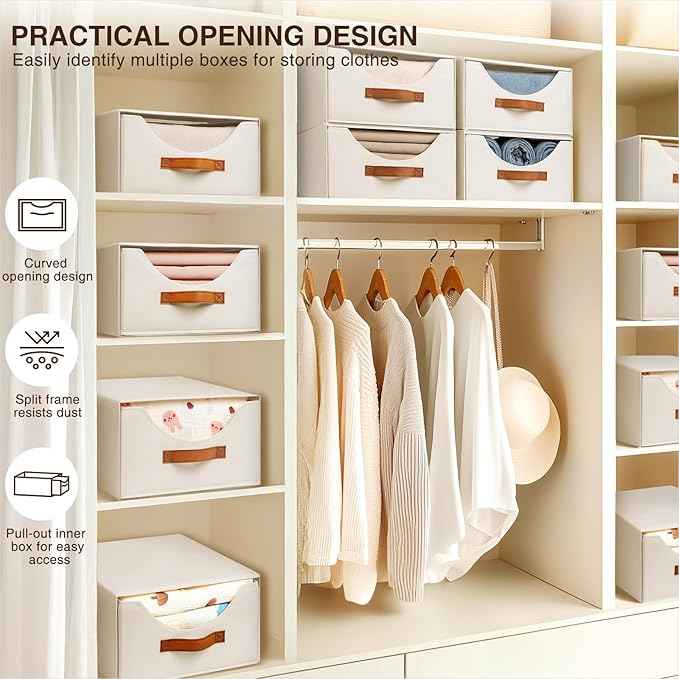 4 Pack Stackable Storage Drawers And Homsorout 4 Pack Collapsible Storage Bins with Drawers