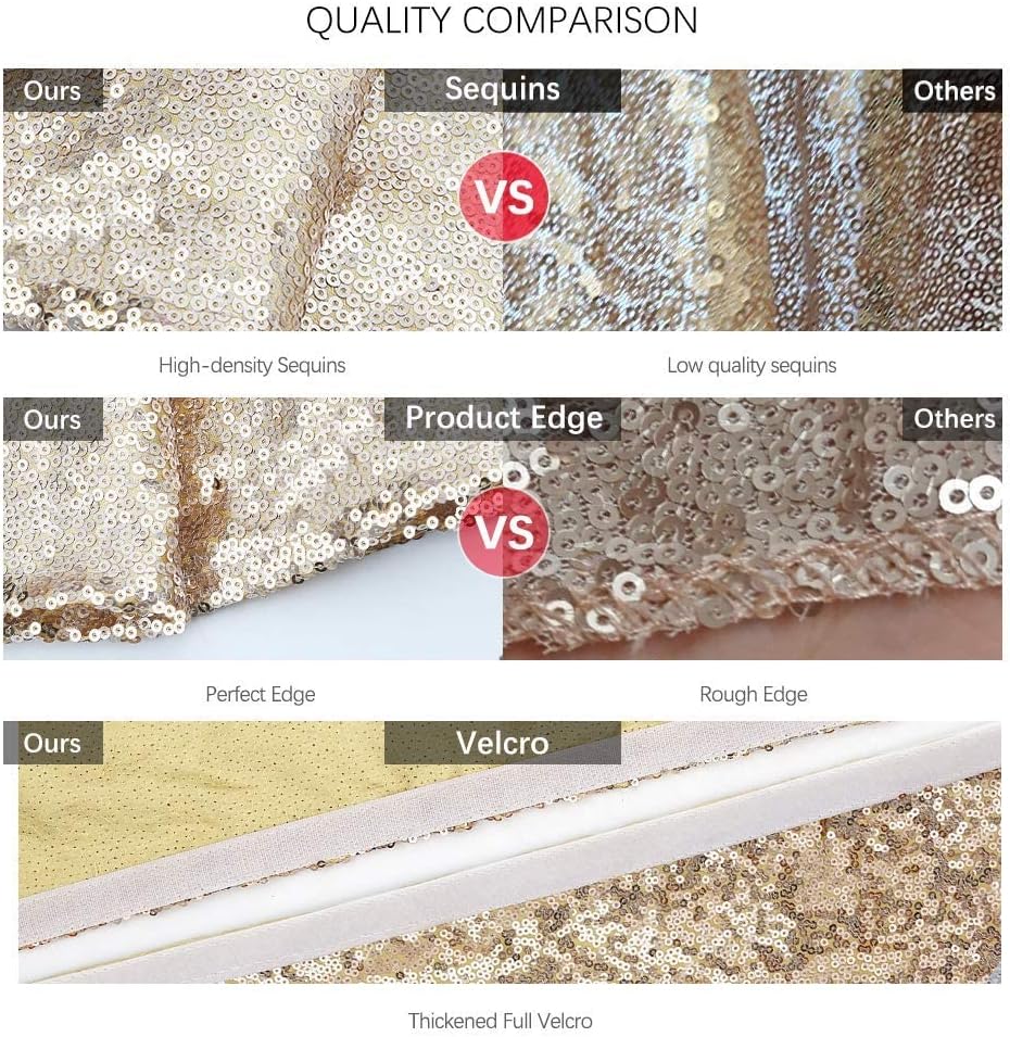 Christmas Tree Skirt 24 inch Champagne Gold Tree Skirt Small Sequin Tree Skirt for 4ft Christmas Tree Decorations