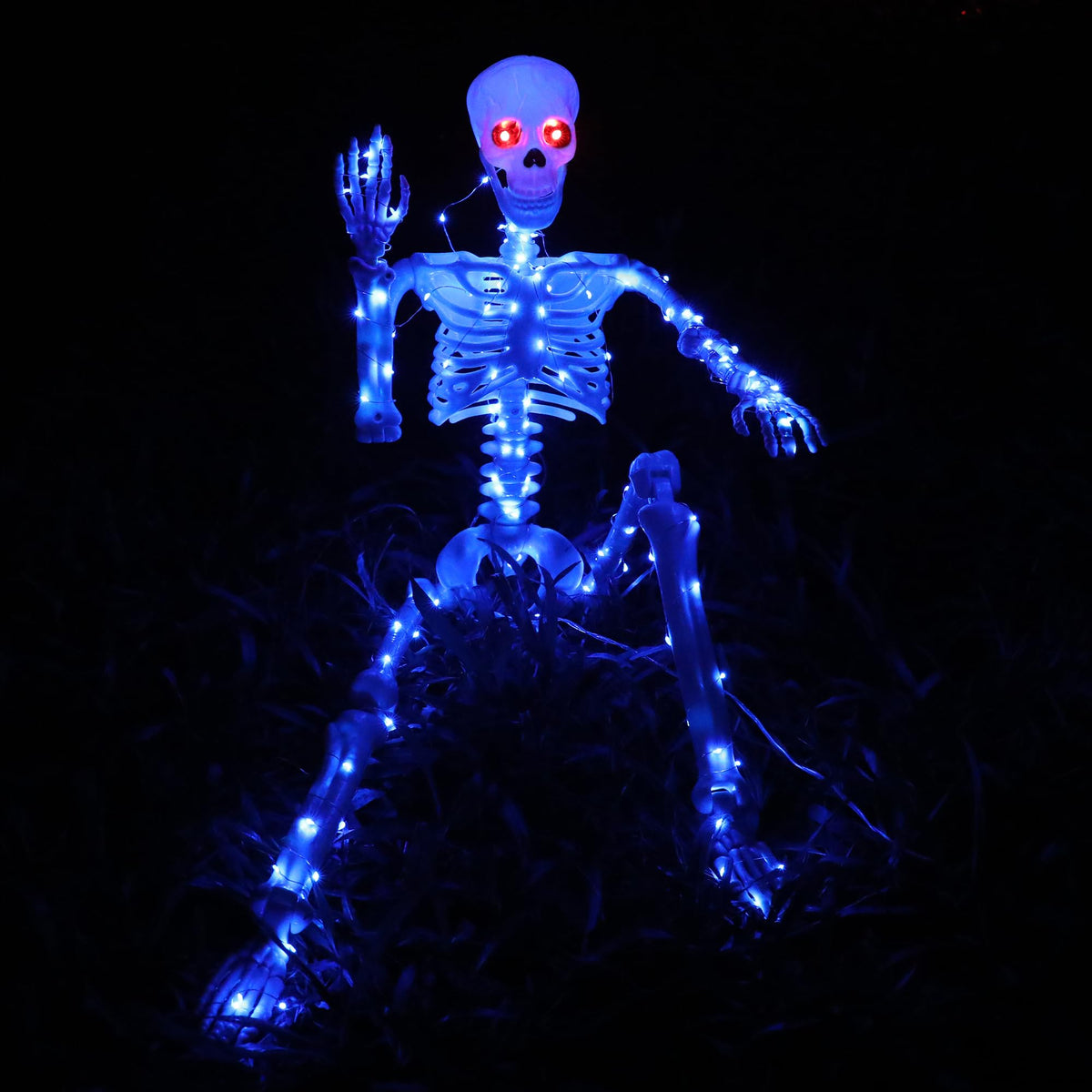 Halloween Decorations Outdoor Skeletons Set (Blue + Green)