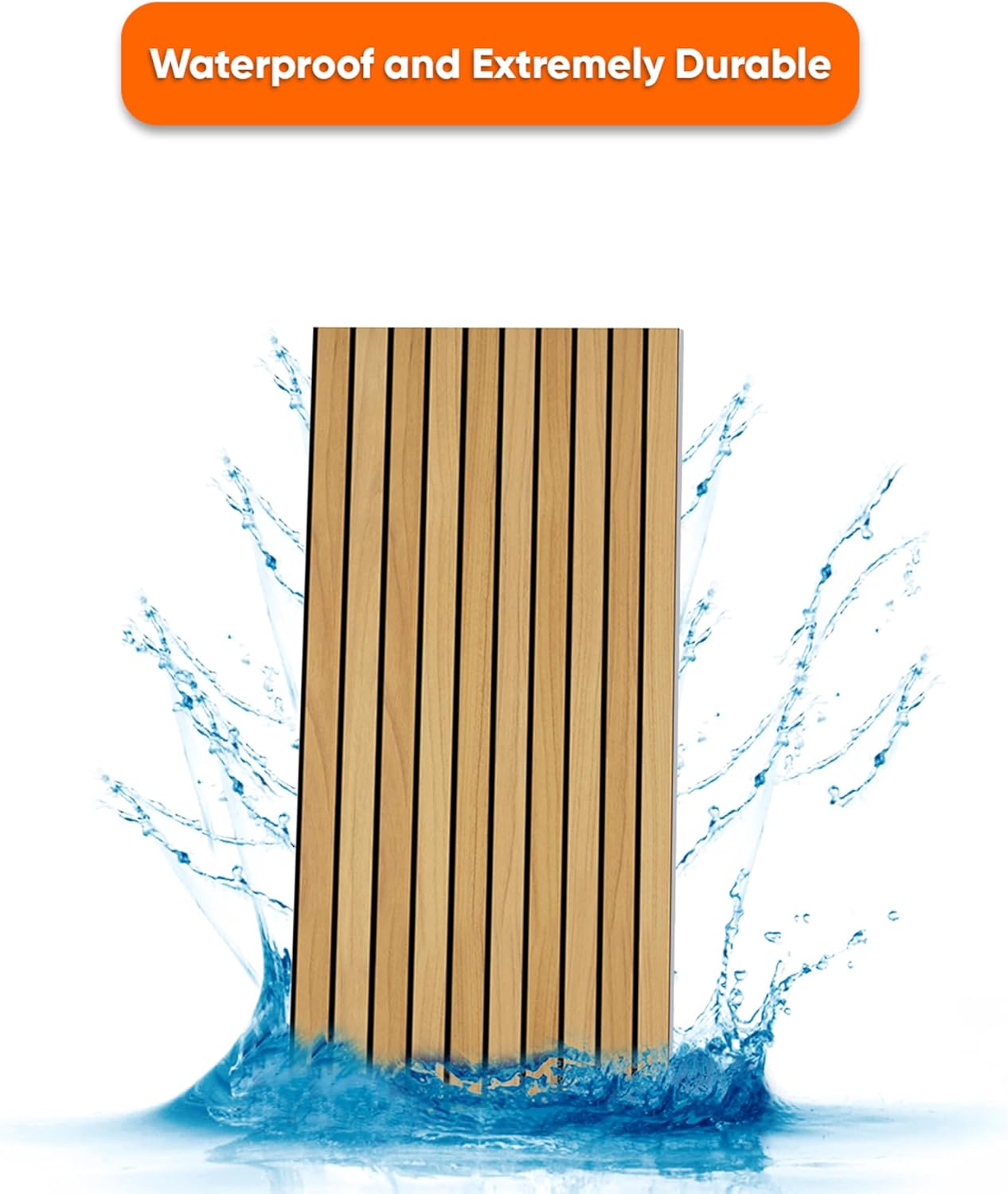 IZODEKOR 3D Wood Effect Wall Panels - Faux Wood Paneling for Living Room, Kitchen, Bathroom and More | Natural Wood Look | Easy Application | Light Wood - Pack of 5, Covers 25 sq ft