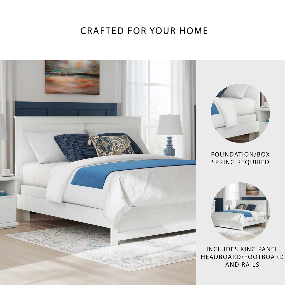 King Size Bed Frame with Headboard