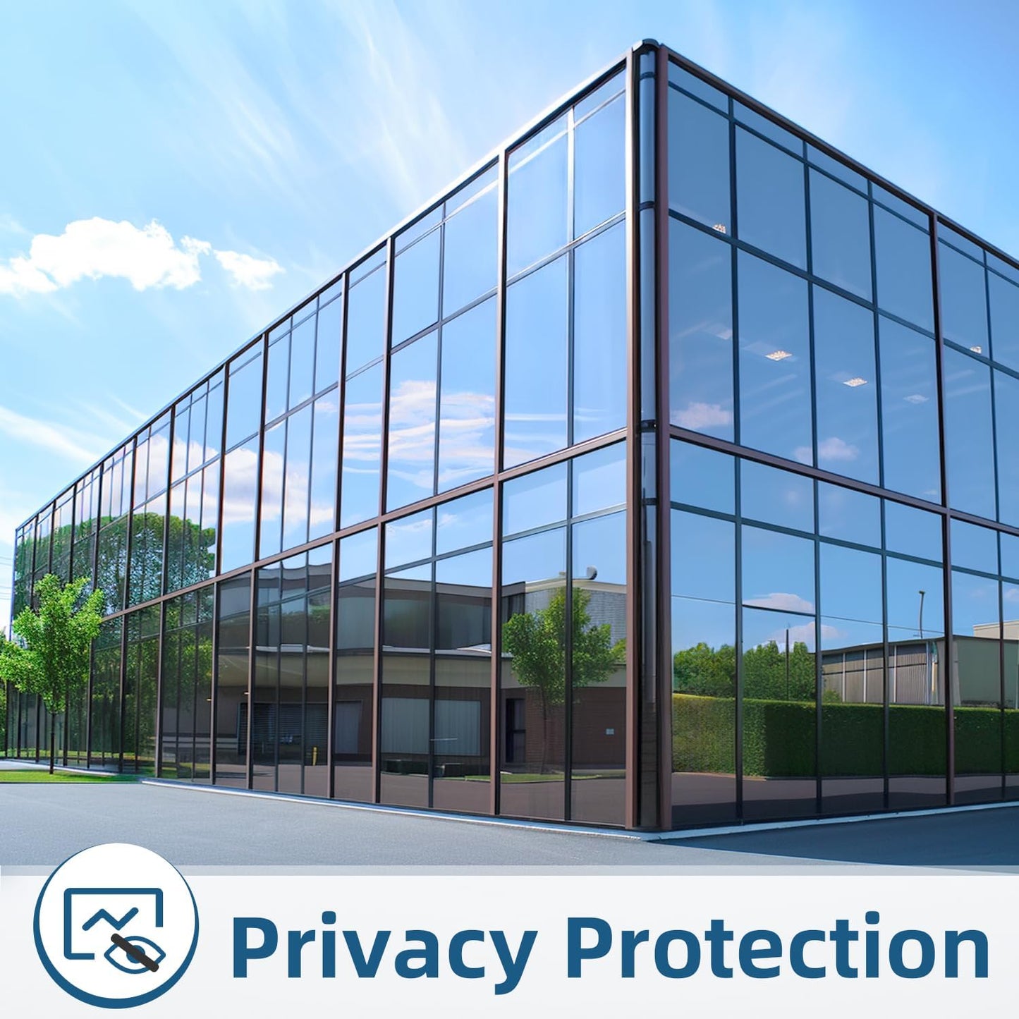 DUOFIRE One Way Window Film Privacy See Out Not in Heat Blocker Window Tint Reflective Mirror Windows Tinting Film for Home Static Cling Anti-UV Sun Blocking Windows Covering（Black, 17.4x78.7in）