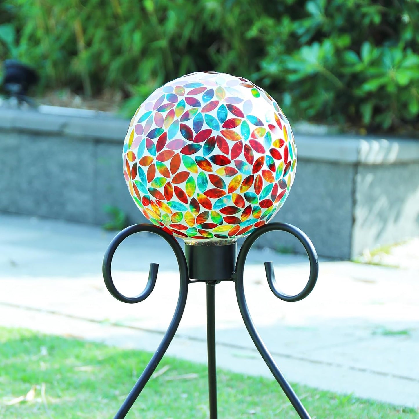 VCUTEKA Gazing Ball, 8" Glass Gazing Balls Sphere for Garden Lawn Outdoor Ornament Yard Decorative