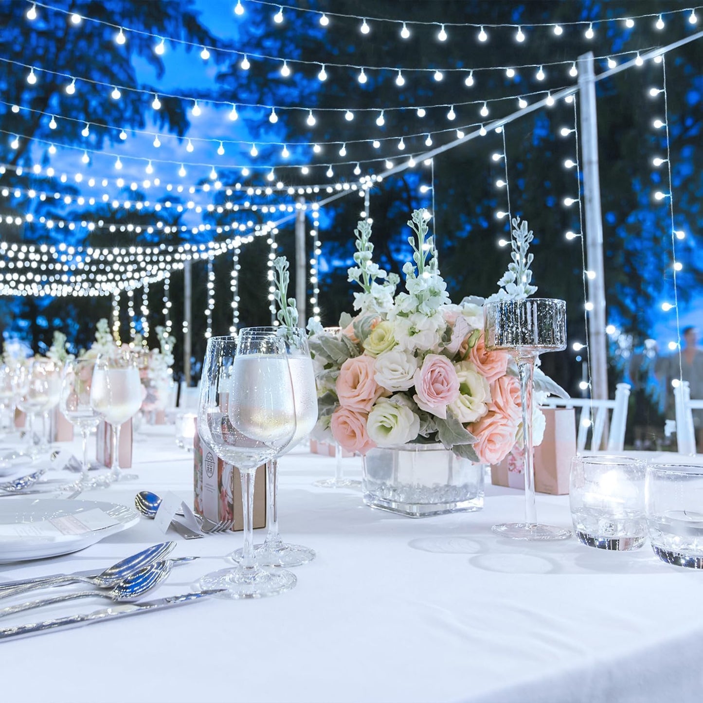 JMEXSUSS 100 LED Connectable Globe String Lights Indoor, 33 ft White String Lights Plug in with Remote, 8 Modes White Christmas Fairy Lights for Bedroom Room Wedding Party Classoom Decor