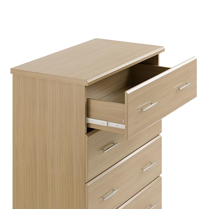 Storkcraft Brookside 4 Drawer Dresser (Driftwood) – GREENGUARD Gold Certified, Nursery Dresser for Kids Bedroom, Chest of Drawers