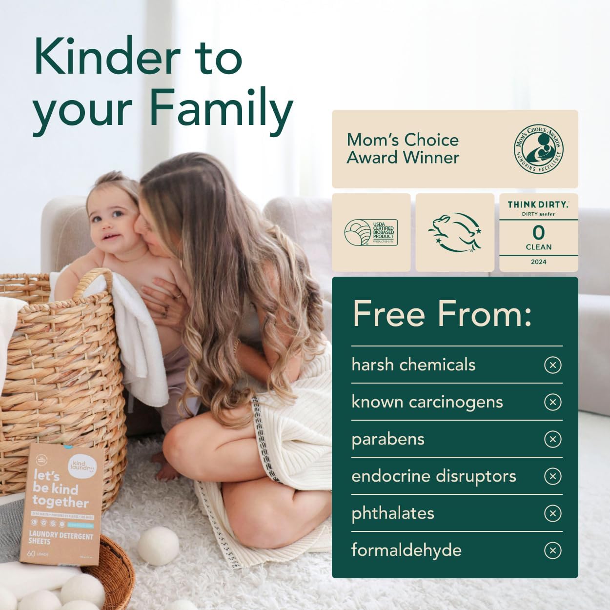 Kind Laundry Detergent Sheets with Stain-Fighting Enzymes - Plant Powered Eco-Friendly Laundry Soap Sheets - Home or Travel Laundry Detergent - Ocean Breeze, 120 Loads (Mom's Choice Award Winner) - Décor Diaries