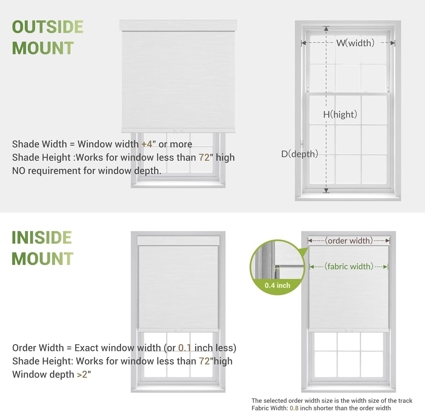 Blackout Roller Shades for Indoor Windows, Cordless Jacquard Fabric-Matched Roller Blinds, Easy to Install Privacy UV Protection Roll Up Blinds for Home Office, Grey, 34" W x 72" H