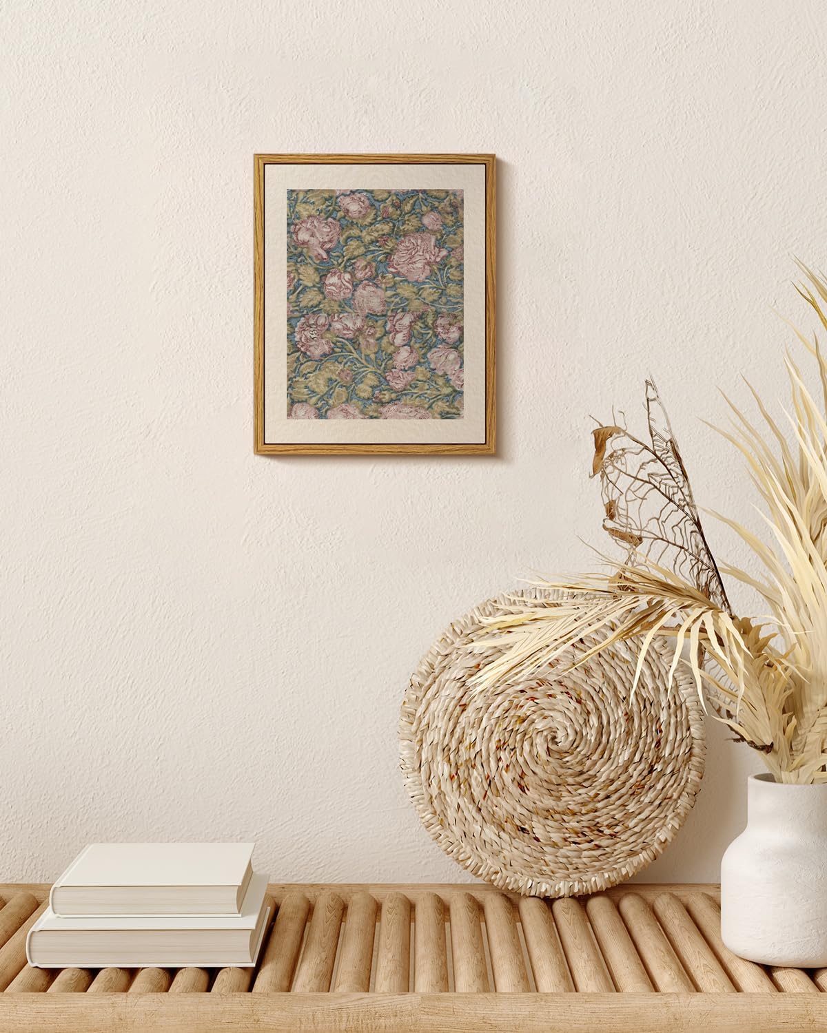 VIYYIEA Framed Canvas Wall Art Home Decor Classical Flower Oil Paintings for Wall Decorations Botanical Canvas Wall Art Vintage Farmhouse Decor for Bedroom Living Room Bathroom Decor 8x10in