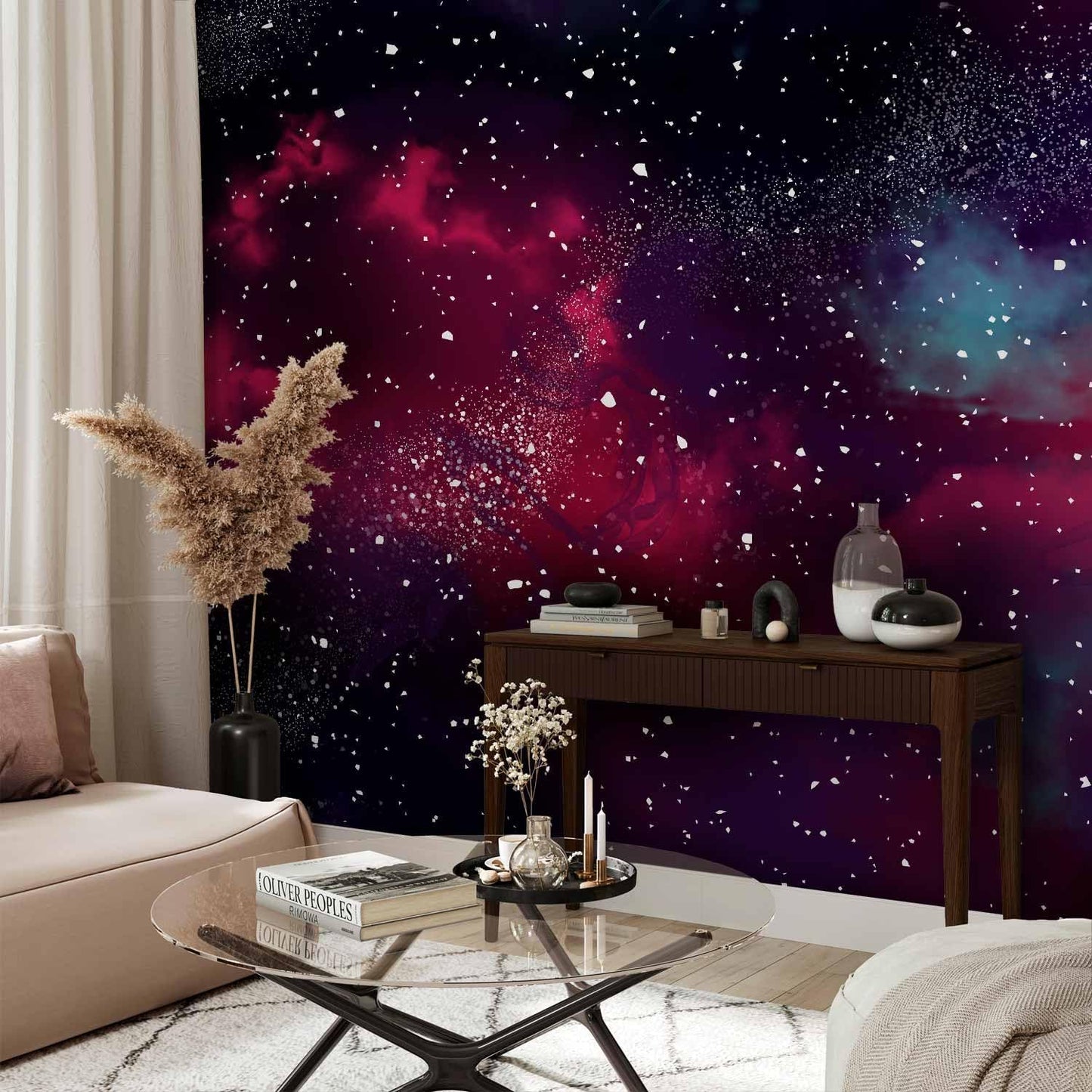 artgeist Wall Mural Space 135x101 in - Peel and Stick Self-Adhesive Wallpaper Removable Large Sticker Foil Wall Decor Print Design Mural Galaxy Universe Cosmos Sky a-A-10326-a-a