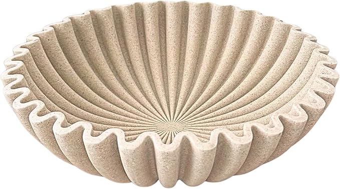 OAKOA Large Decorative Bowl for Home Decor - Purse Bowl Decor - Key Bowl for Entryway Table - Coffee Table Bowl - Organic Modern Home Decor