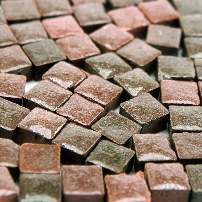 Adult Crafters Rejoice: 1000 Micro Mosaic Tiles, 5x5mm, 3/16 inch Pale Brown red, RC04