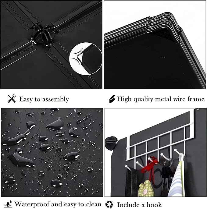 AWTATOS Closet Organizer, 8 Cube Closet Organizers and Storage, Closet Storage Shelves, Clothes Storage Organizers for Closet Bedroom Living Room Office Black