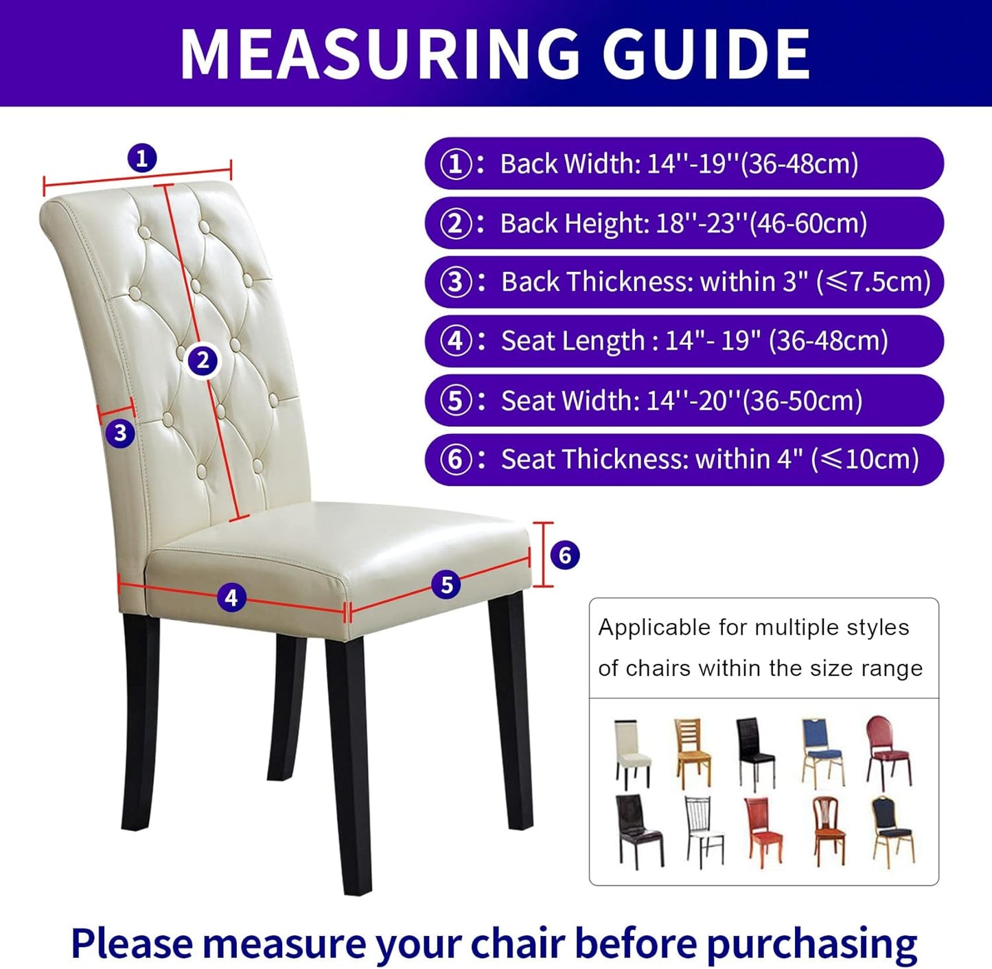 Howhic Stretch Chair Covers for Dining Room Set of 2, Removable Washable Dining Room Chair Covers, Dining Chair Slipcovers Seat Protector, Great for Home Decor and Banquet (Ruby, 4 Pack)