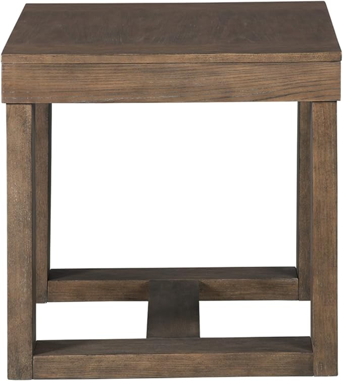 Signature Design by Ashley Cariton Contemporary Oversized Square End Table, Grayish Brown