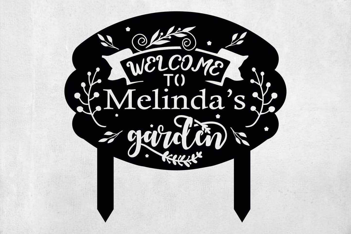 Personalized Metal Garden Sign with Stake, Custom Garden Decor for Outdoor, Custom Family Name Sign, Patio Decorations, Lawn Art, Farmhouse Decorative, Housewarming Gift (CstmDesign10)