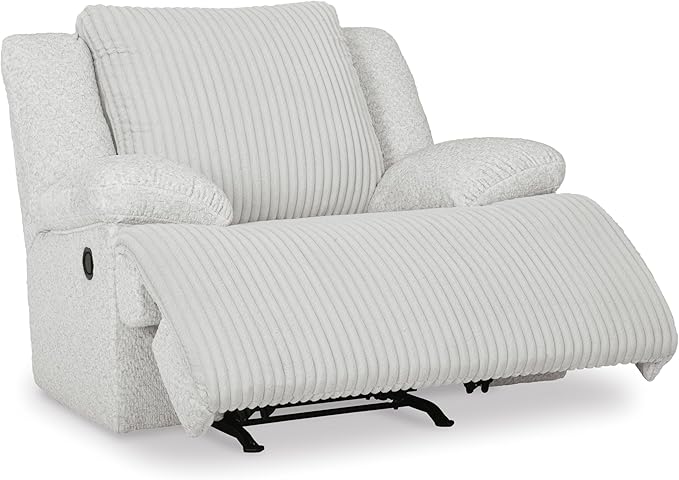 Signature Design by Ashley Top Tier Modern Indoor Upholstered Manual Rocker Recliner, White