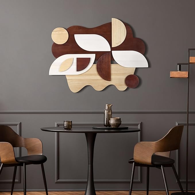 Empire Art Direct "Sands Serenade I" Handmade Dimensional Solid Paulownia Wood Abstracts Wall Art, Ready to Hang, Living Room, Bedroom & Office, 40" x 30"x 1.42"