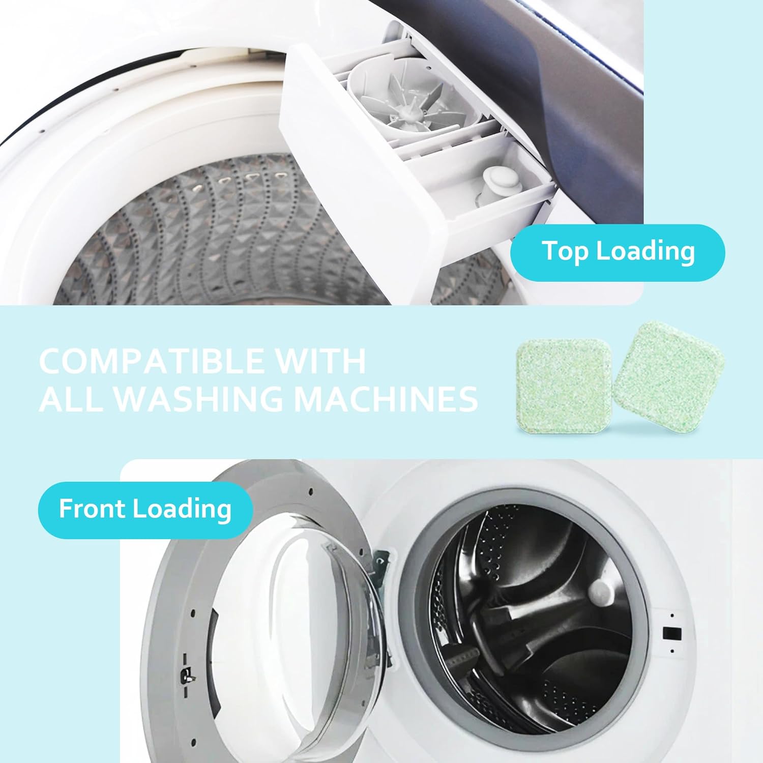 Washing Machine Cleaner 48 Pack-24 Month Supply,Cleaning Tablets Formulated for Pet Owners for He,Easy Pet Hair Remover for Laundry.Top & Front Load Washer.Septic Safe. - Décor Diaries