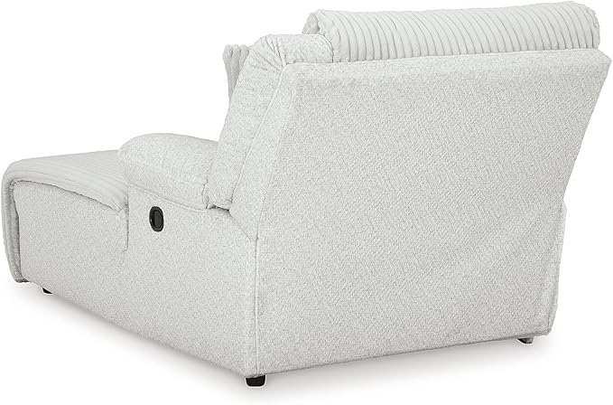 Signature Design by Ashley Top Tier Casual L-Shaped 3-Piece Reclining Sectional Sofa with Pillow-Top Armrest and 4 Accent Pillows, Light Gray