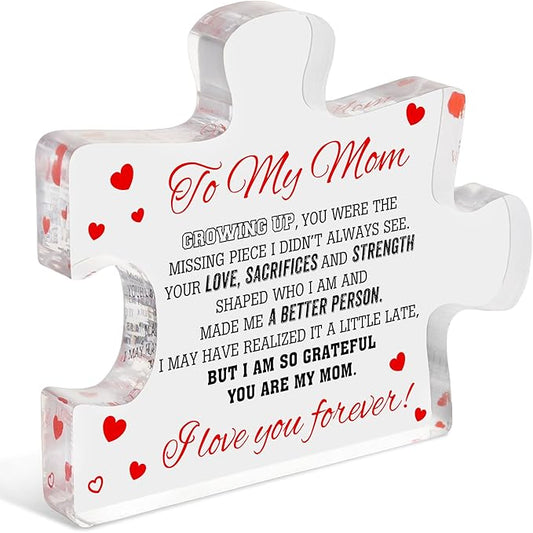 To My Mom Puzzle Piece Gift, Mothers Day Gifts for Mom, Best Presents for Moms, Best mom Ever Gifts, Mothers Day Decor for Mother's Day