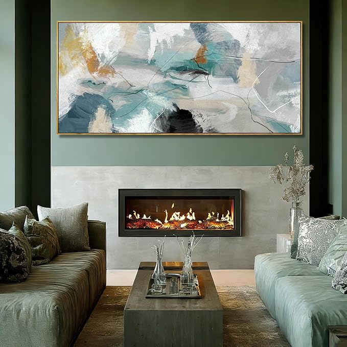 Abstract Framed Wall Art Colorful Picture Prints Line Canvas Poster 40"x86" Bedroom Artwork Home Decorations for Living Room