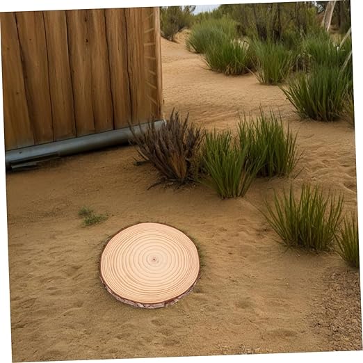 POPETPOP 2pcs Outdoor Stepping Stones Wooden Garden Pathway Stones DIY Kit for Landscaping Safe Non-Slip Surface