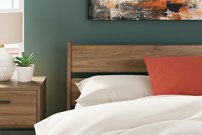 Signature Design by Ashley Deanlow Rustic Panel Headboard, Full, Light Brown
