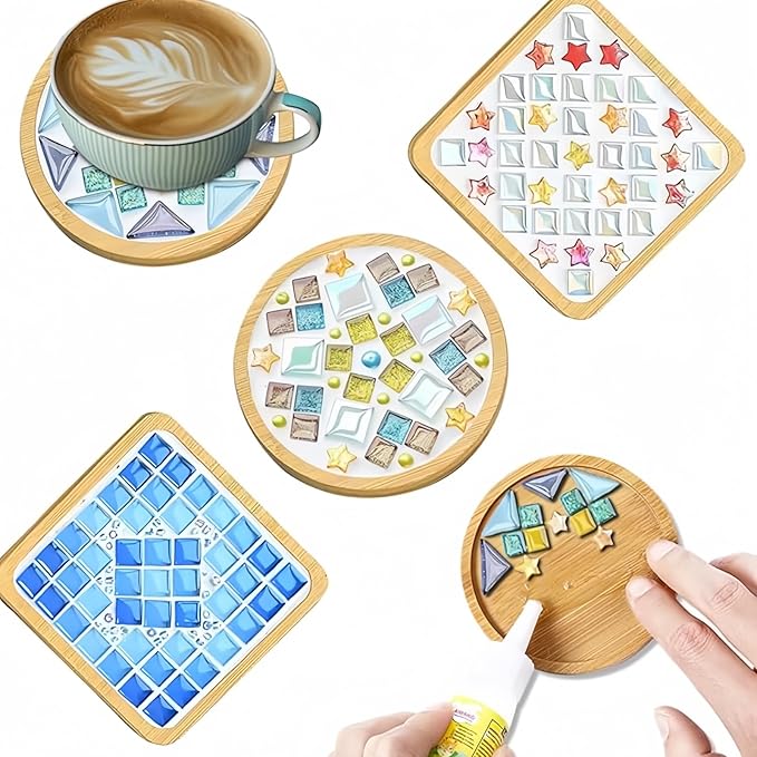 SUNGDOGIN DIY Handmade Decoration Materials Stepping Stone kit, Mosaic Loose Particles Suitable for Coasters, vase Decoration, Family Interactive Party (type1)