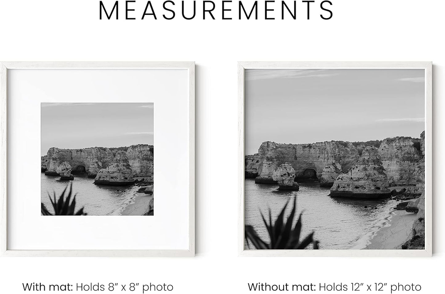 HAUS AND HUES White Square Frames Set of 6-12x12