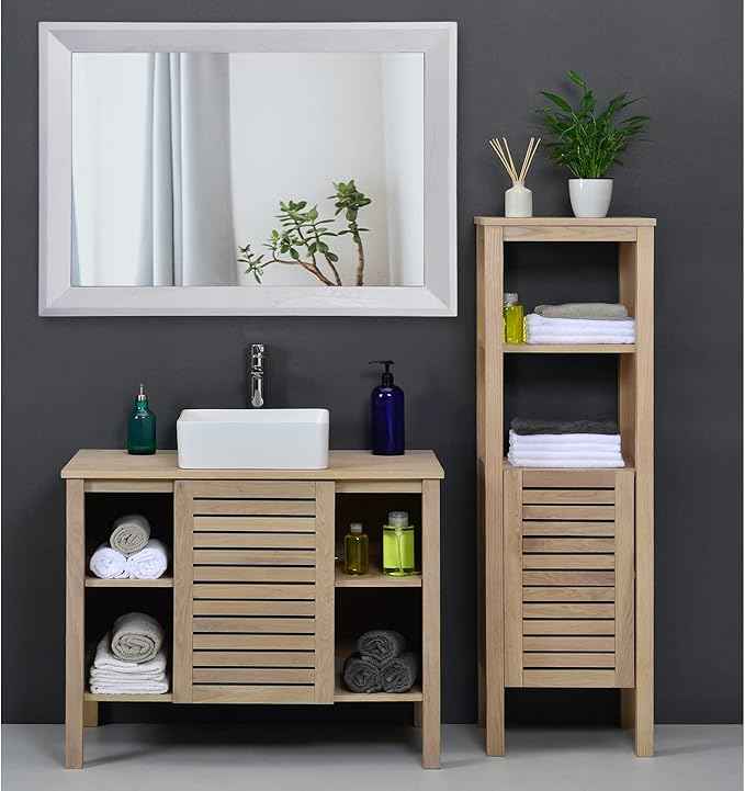 AAZZKANG Rectangular Wall Mirror Decorative Wood Framed Mirrors Large 28"x20" for Farmhouse Bedroom Bathroom Living Room Entryway Hanging Home Decor
